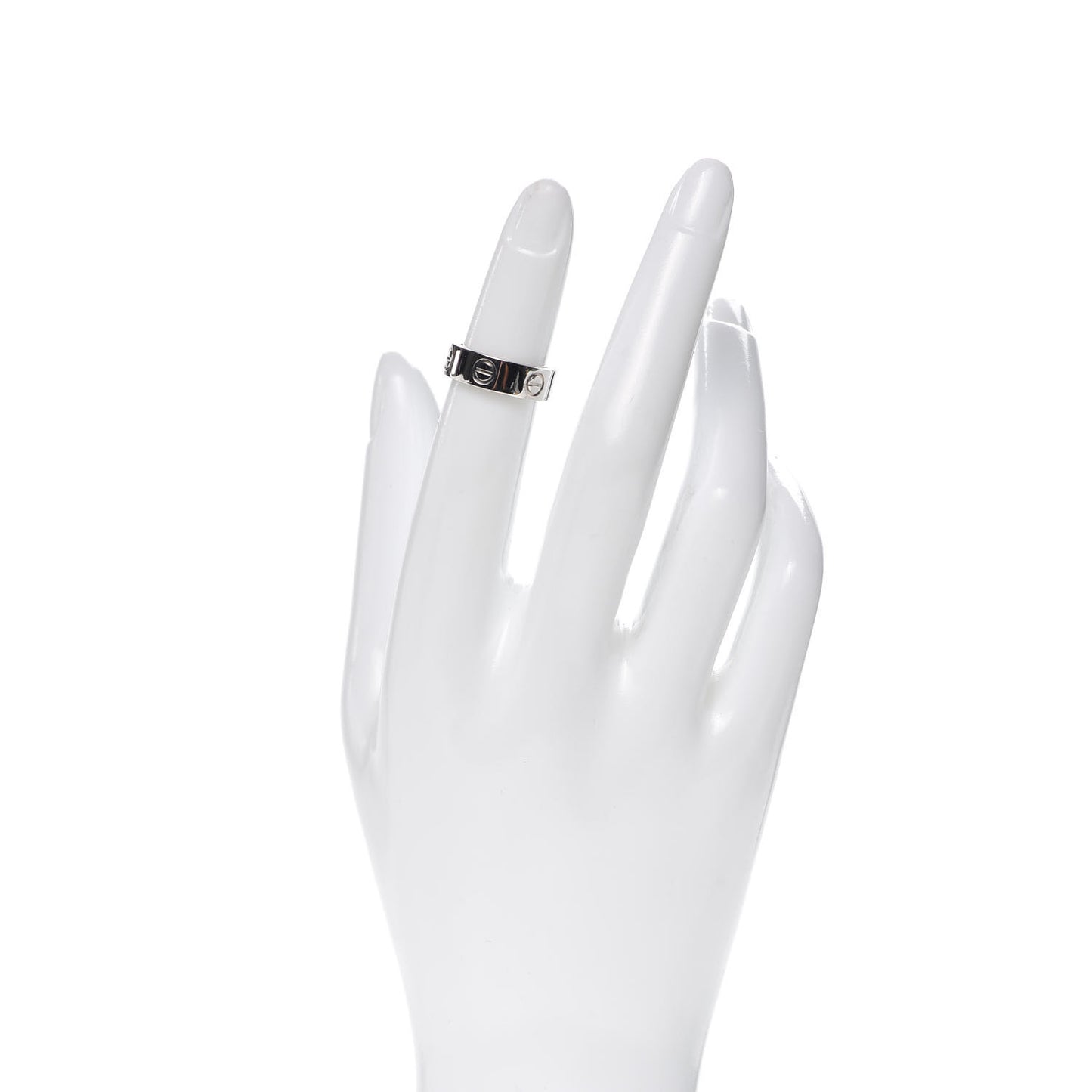 Platinum 5.5mm LOVE Ring 46 3.75