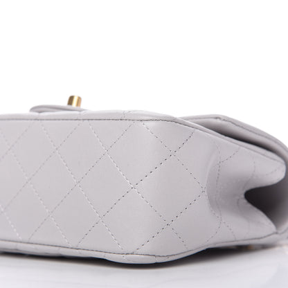 Chanel Lambskin Quilted Mini Top Handle Rectangular Flap Grey 7 of 11