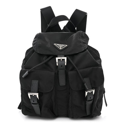 Prada Tessuto Nylon Saffiano Small Backpack Black 1 of 13