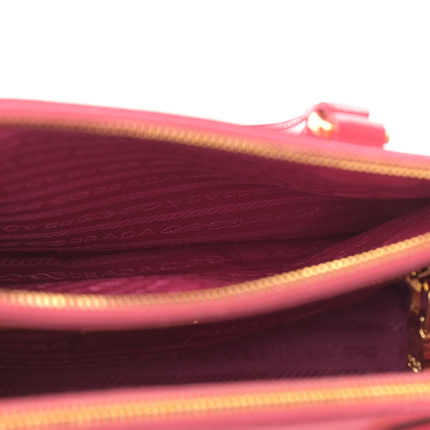 Prada Saffiano Vernice Mini Galleria Double Zip Tote Peonia 7 of 10