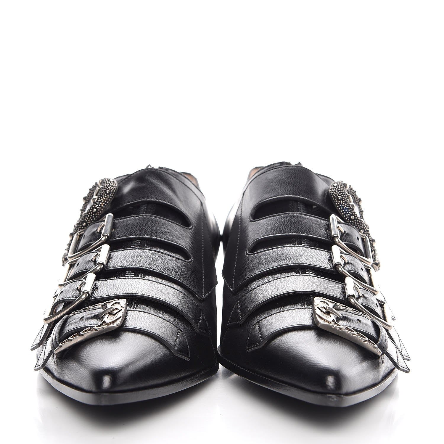 Gucci Malaga Kid Womens Susan Buckle Loafers 39 Black 2 of 8