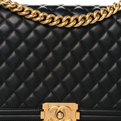 Chanel Lambskin Quilted New Medium Boy Flap Black 8 of 10
