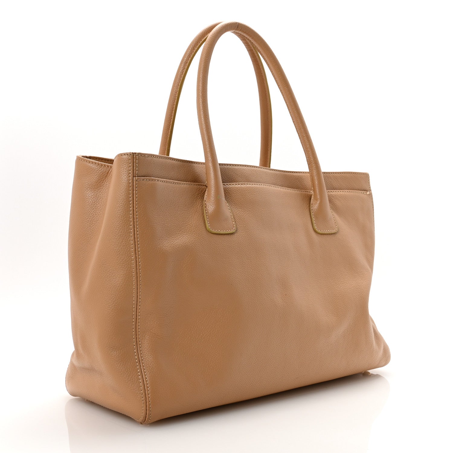 Chanel Calfskin Cerf Executive Shopper Tote Beige 3 of 10