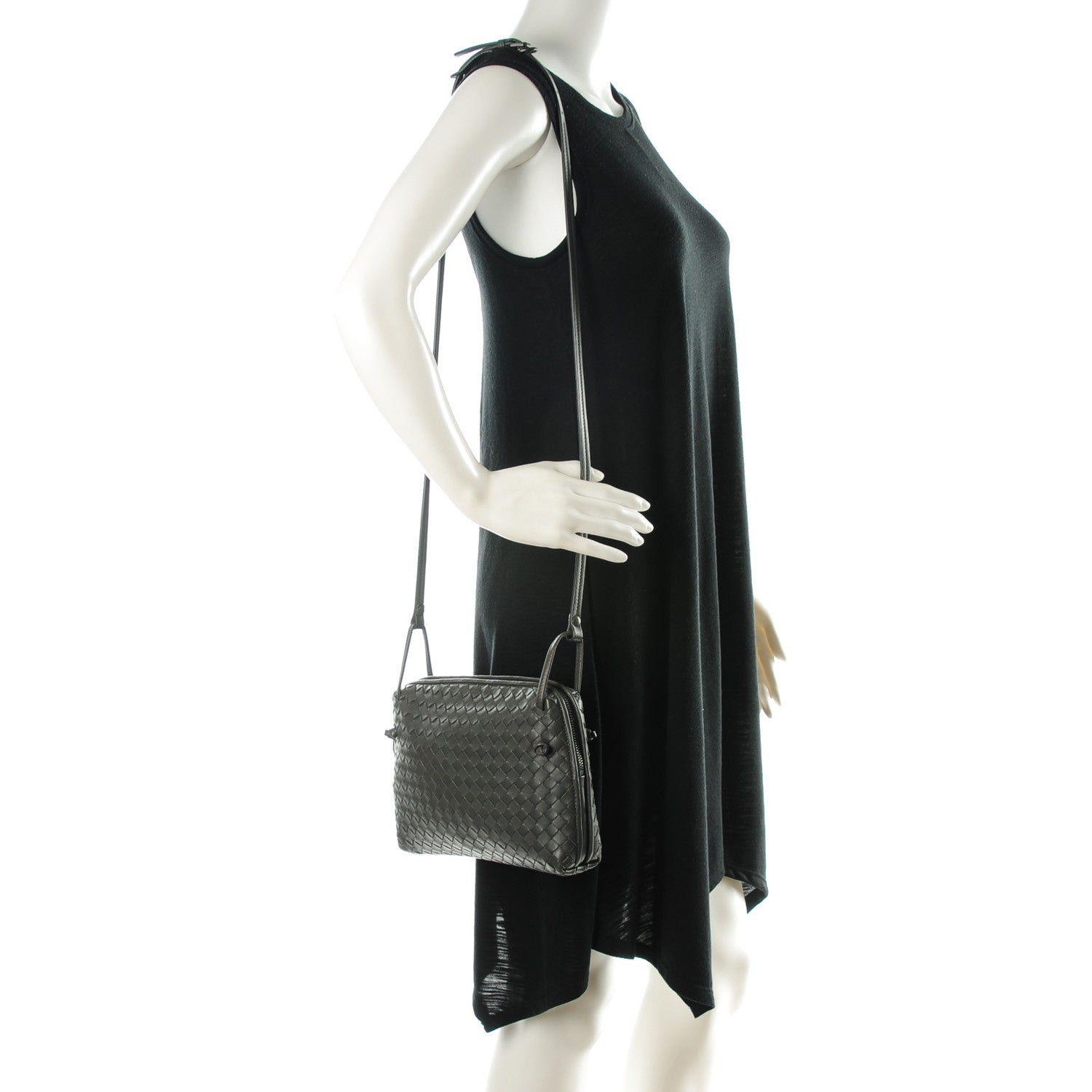 Bottega Veneta Nappa Intrecciato Crossbody Pillow Messenger Light Grey 2 of 9