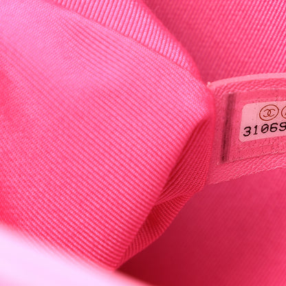 Chanel Shiny Lambskin Quilted Medium Chanel 19 Flap Neon Pink 9 of 11