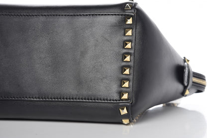 Valentino Garavani Vitello Small Rockstud Double Handle Tote Black 12 of 12