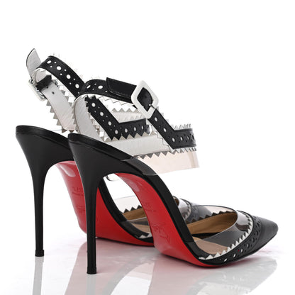 Christian Louboutin Patent Kid PVC Chouette 100 Pumps 37.5 Black 7 of 24