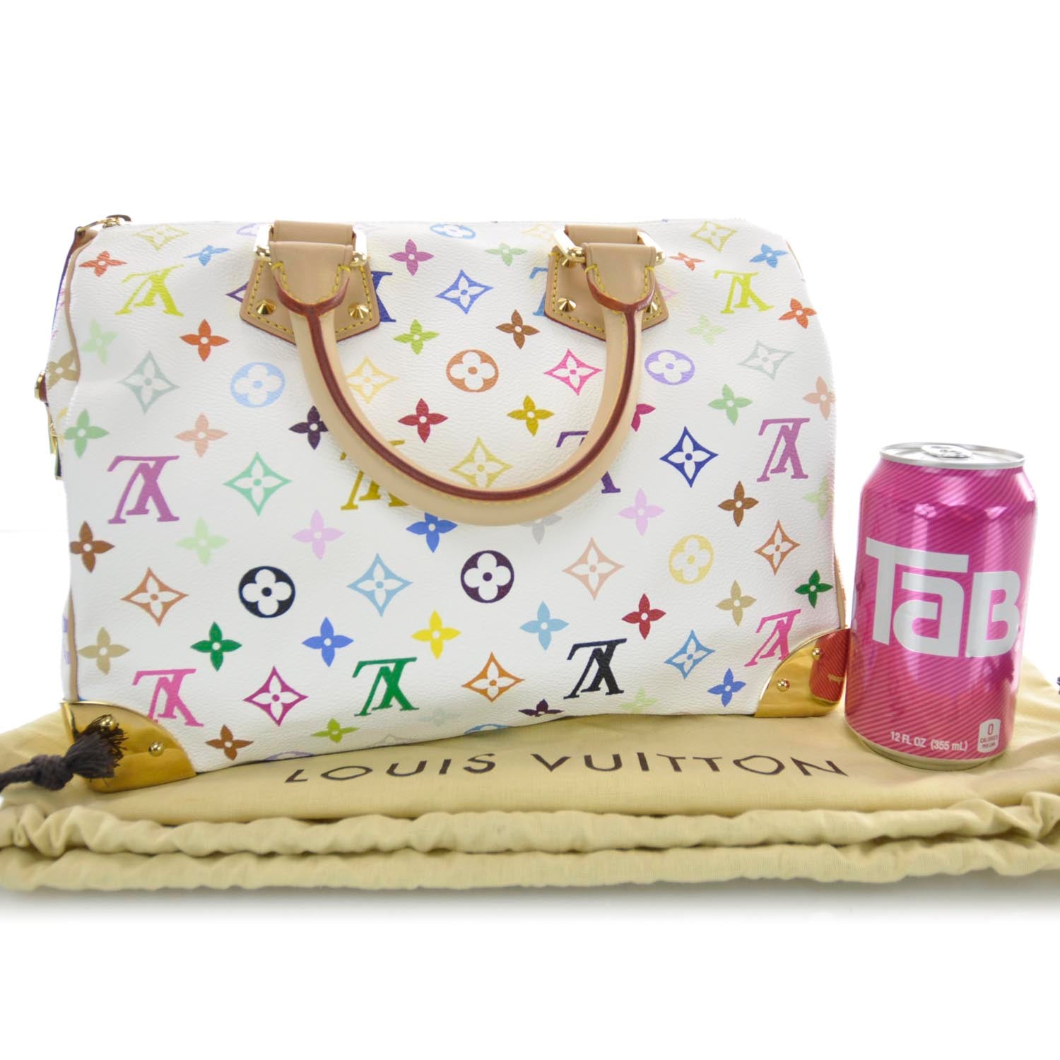 Louis Vuitton Monogram Multicolor Speedy 30 White 3 of 7