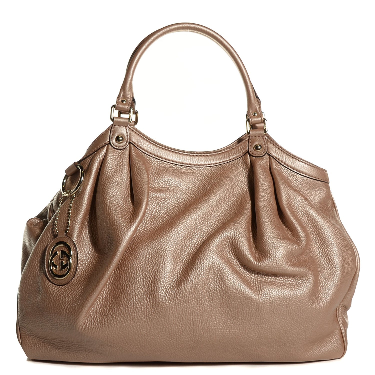 Gucci Metallic Calfskin Large Sukey Tote Antique Rose 1 of 7