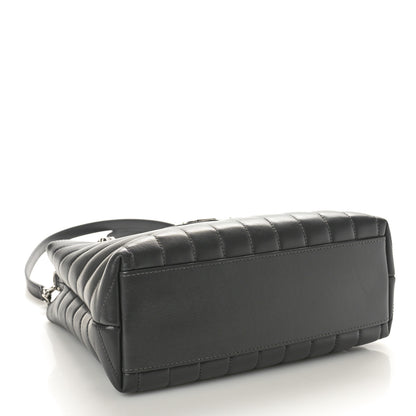 Saint Laurent Calfskin Y Quilted Monogram Small Loulou Shopper Grey 4 of 12