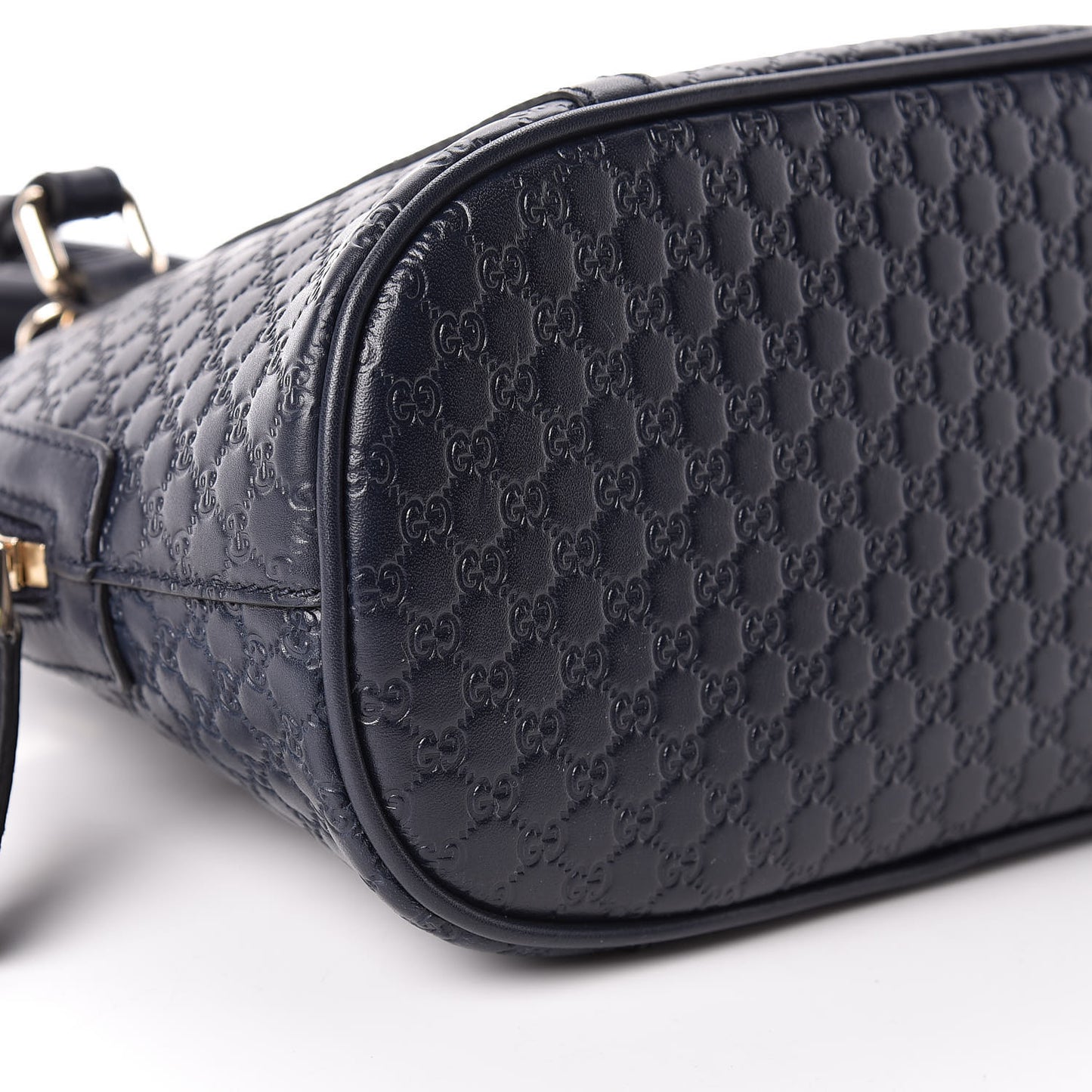 Soft Microguccissima Mini Dome Bag Blue