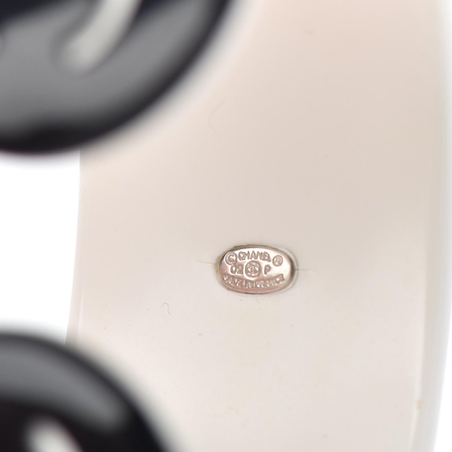 Chanel Resin CC Cuff Black White 4 of 4