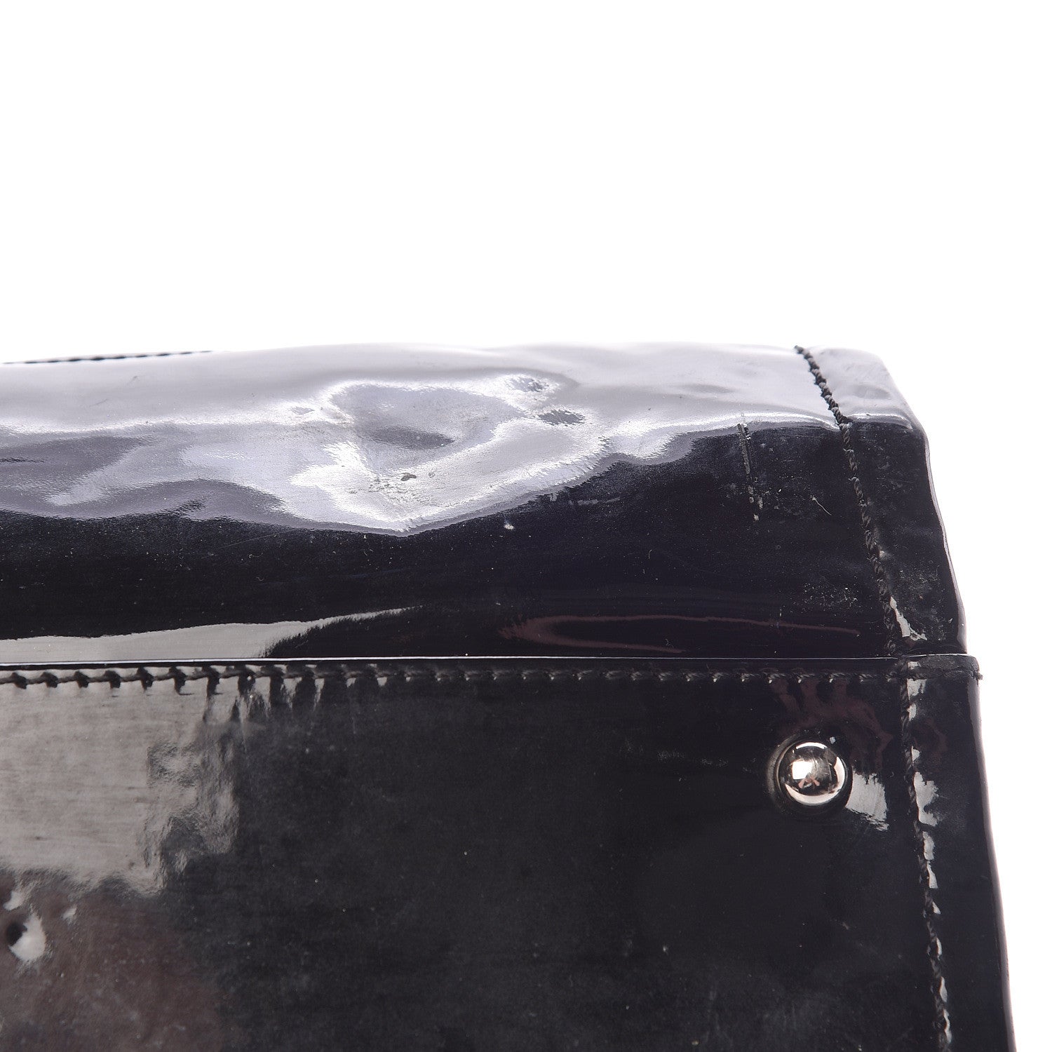 Chanel Patent Quilted CC Shoulder Bag Black 16 of 21