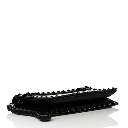 Valentino Garavani Nappa Small Rockstud Wristlet Clutch Light Ivory Black 5 of 10