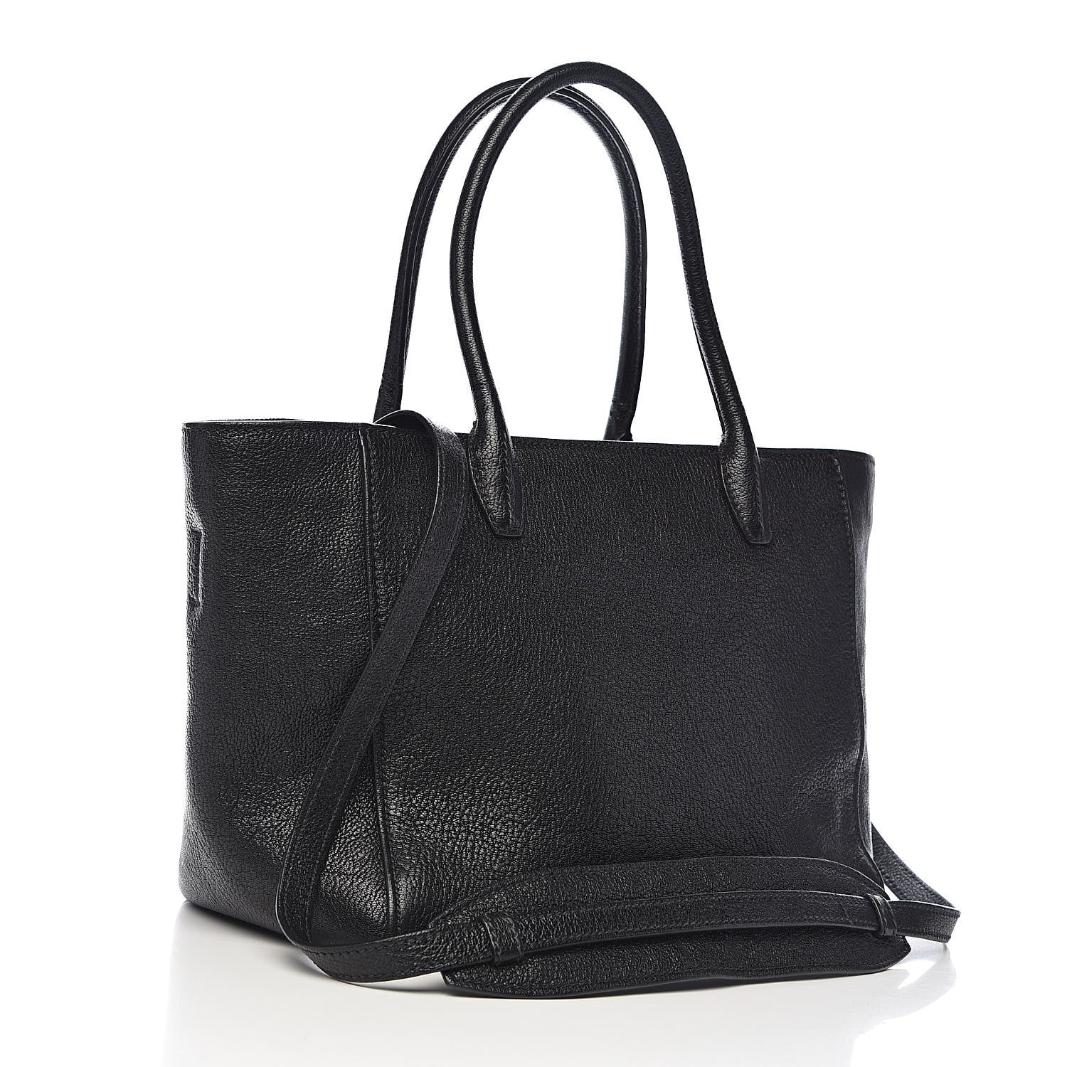 Miu Miu Goatskin Madras Tote Black 3 of 9