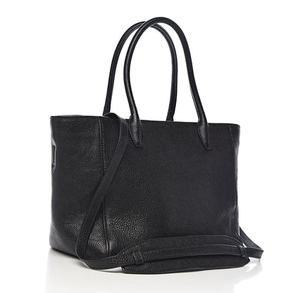 Miu Miu Goatskin Madras Tote Black 3 of 9