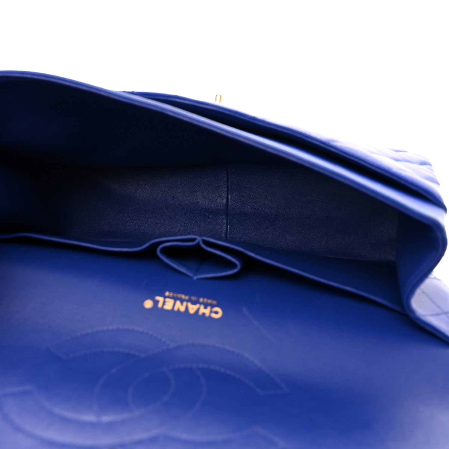 Chanel Lambskin Quilted Jumbo Double Flap Blue 5 of 18