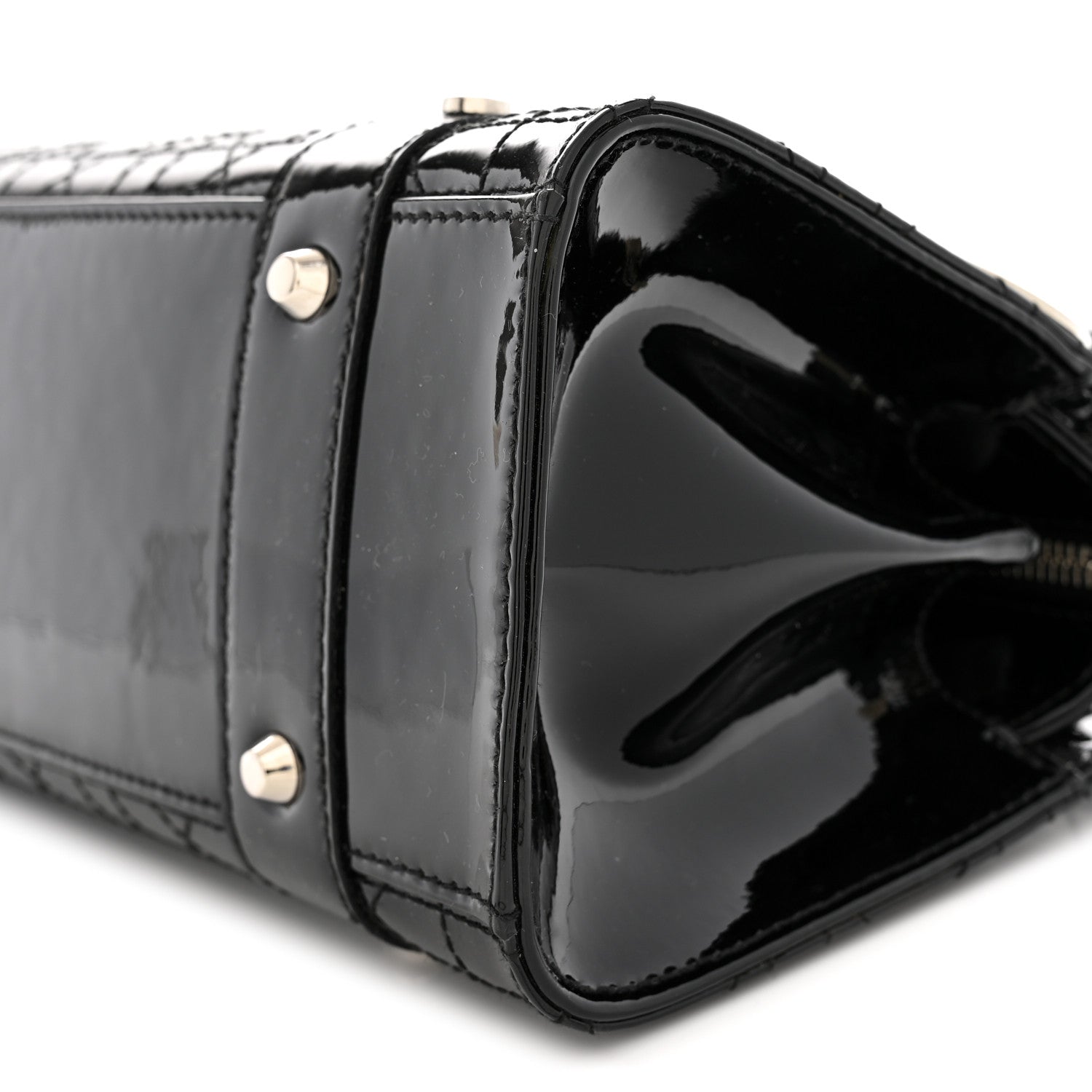 Christian Dior Patent Cannage Stitched East West Lady Dior Black 10 of 10