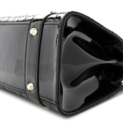 Christian Dior Patent Cannage Stitched East West Lady Dior Black 10 of 10