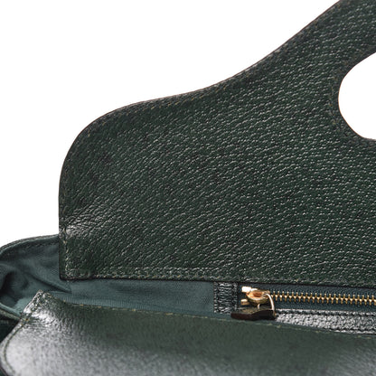 Gucci Velvet Horsebit Embossed Large Punch Top Handle Tote Green 9 of 12