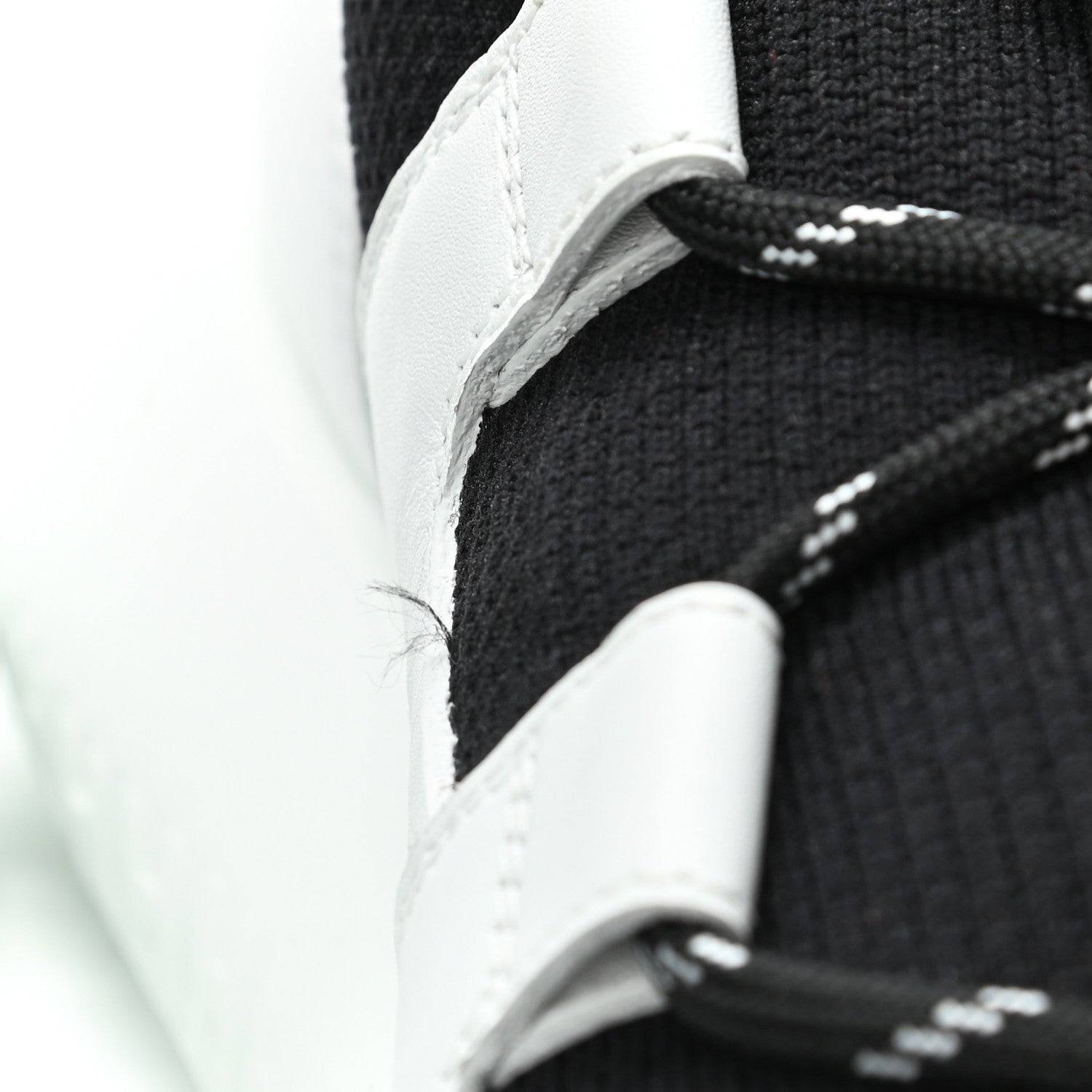 Hermes Technical Canvas Calfskin Womens Duel Sneakers 39.5 White Black 8 of 9