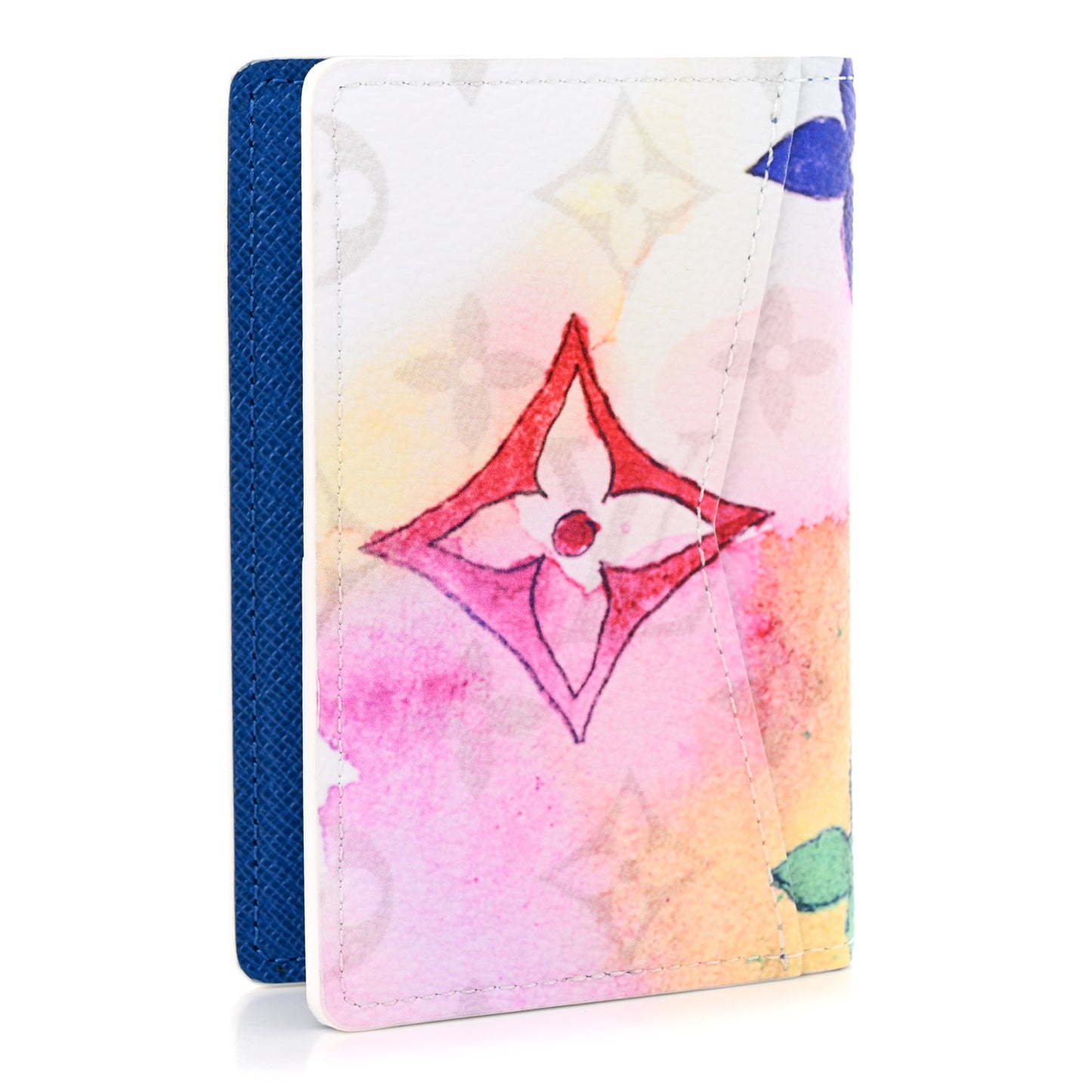 Monogram Watercolor Pocket Organizer NM Multicolor