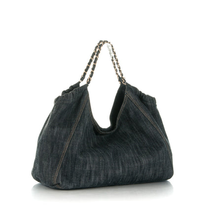 Chanel Denim XL Coco Cabas Tote Blue 3 of 7