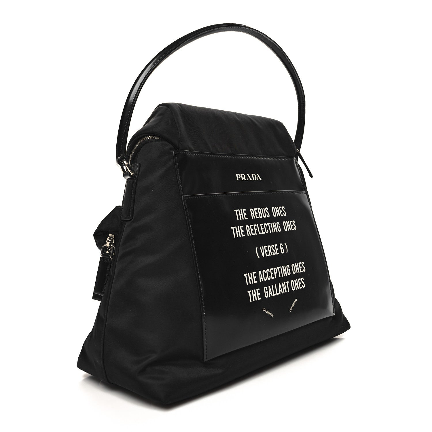 Prada Nylon Tessuto Nappa Symbols Signaux Hobo Bag Black 2 of 9