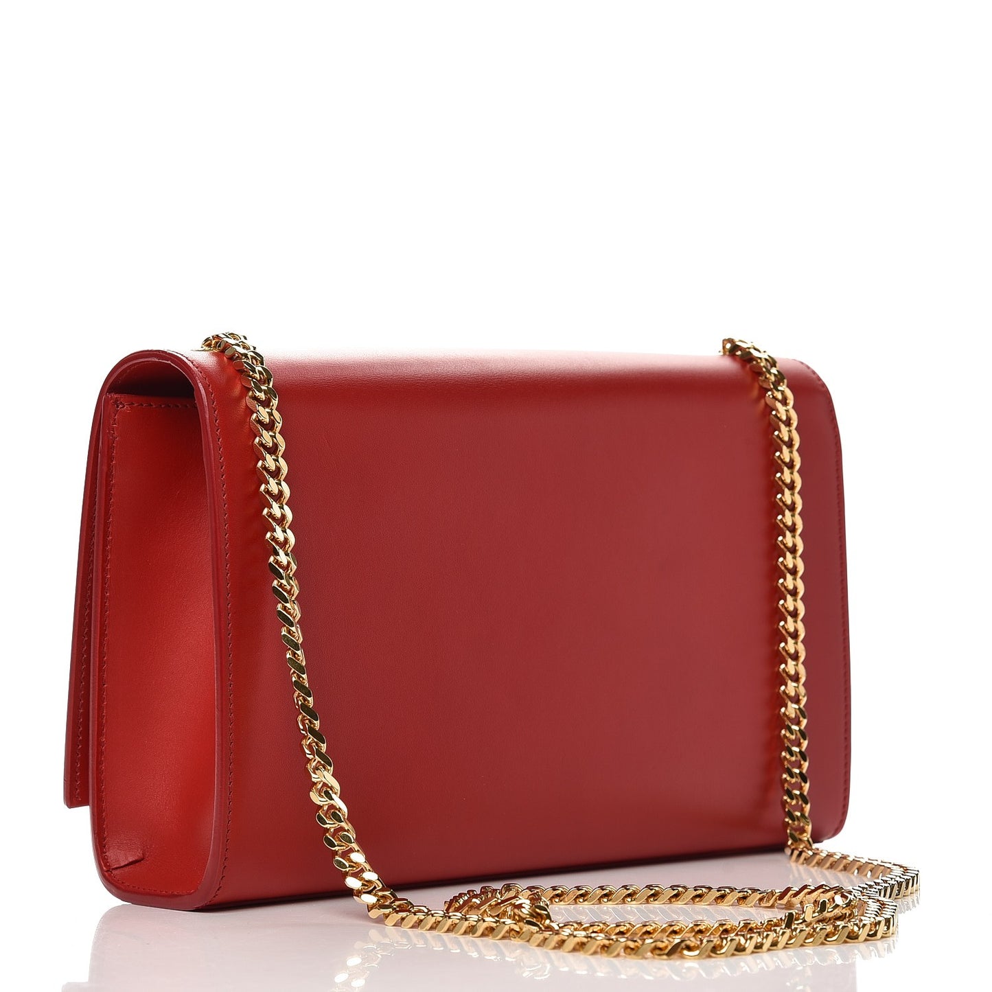 Smooth Calfskin Medium Classic Monogram Kate Tassel Satchel Lipstick Red