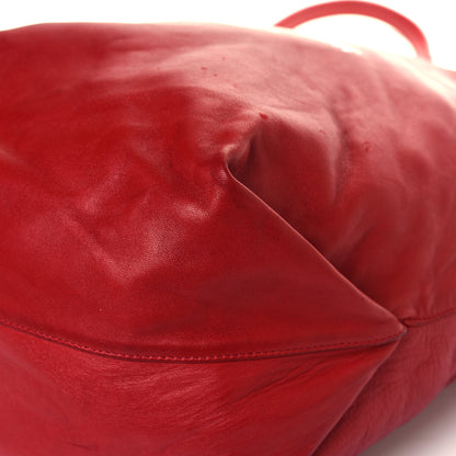 Saint Laurent Lambskin Teddy Drawstring Bag Eros Red 9 of 15