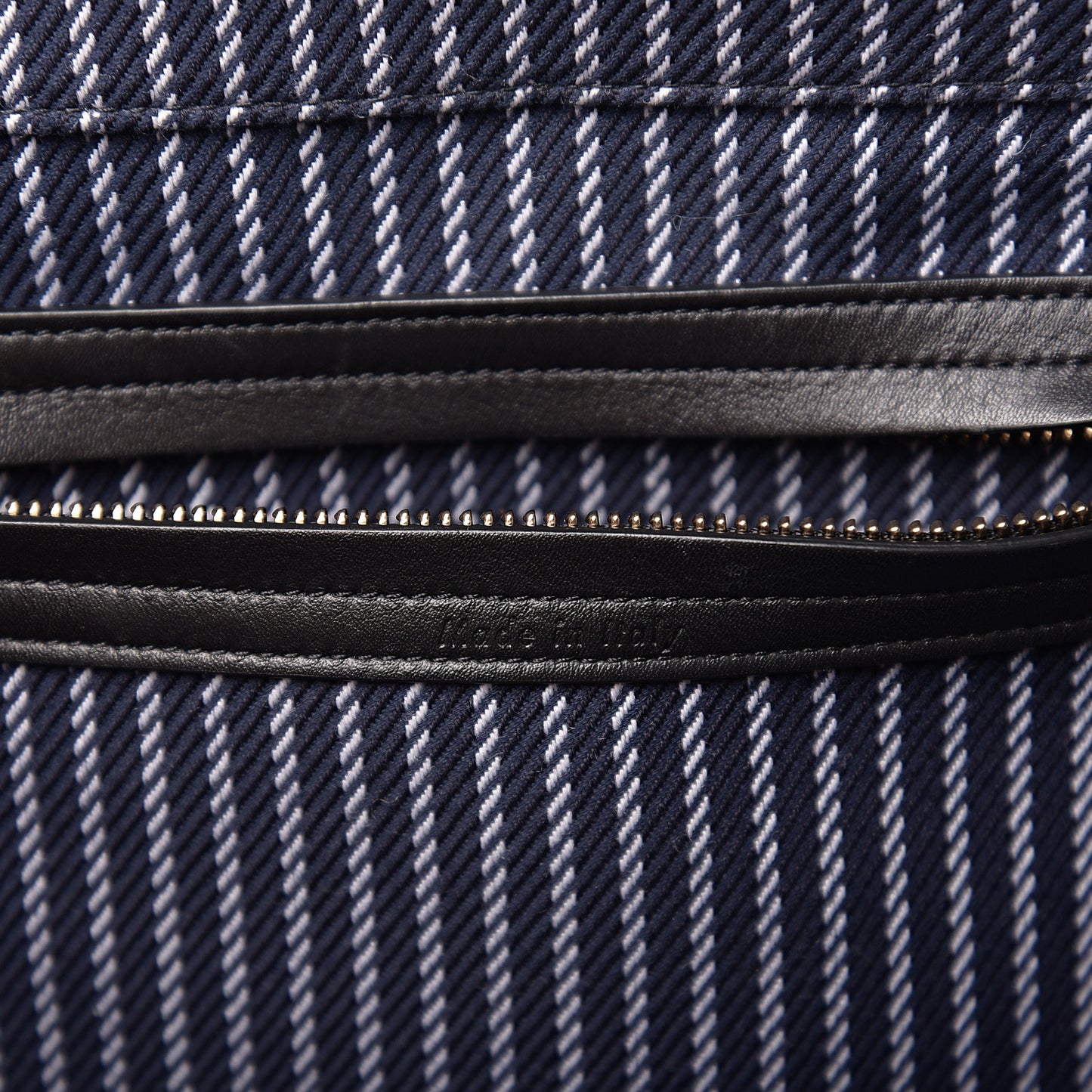 Cotton Canvas Striped Medium Phantom Luggage Navy White