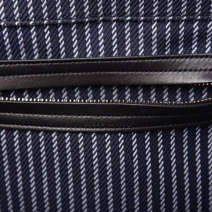 Celine Cotton Canvas Striped Medium Phantom Luggage Navy White 5 of 8
