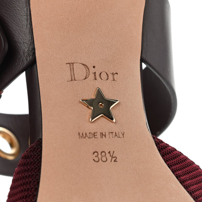 Christian Dior Technical Fabric Calfskin D-Dior 65mm Mules 38.5 Rouge Black 8 of 9