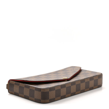 Louis Vuitton Damier Ebene Pochette Felicie Chain Wallet 5 of 11
