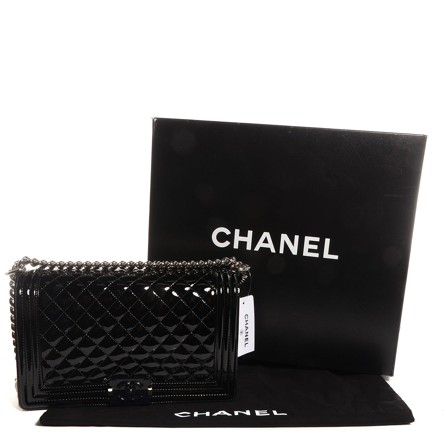 Chanel Patent Large Boy Flap So Black 5 of 10