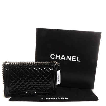 Chanel Patent Large Boy Flap So Black 5 of 10