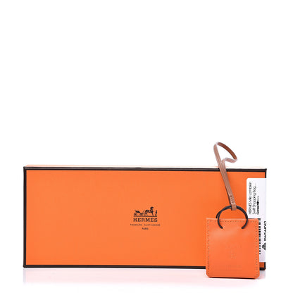 Hermes Milo Lambskin Swift Shopping Bag Charm Feu Gold 4 of 4
