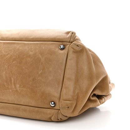 Chanel Lambskin Lax Accordion Flap Brown 13 of 15