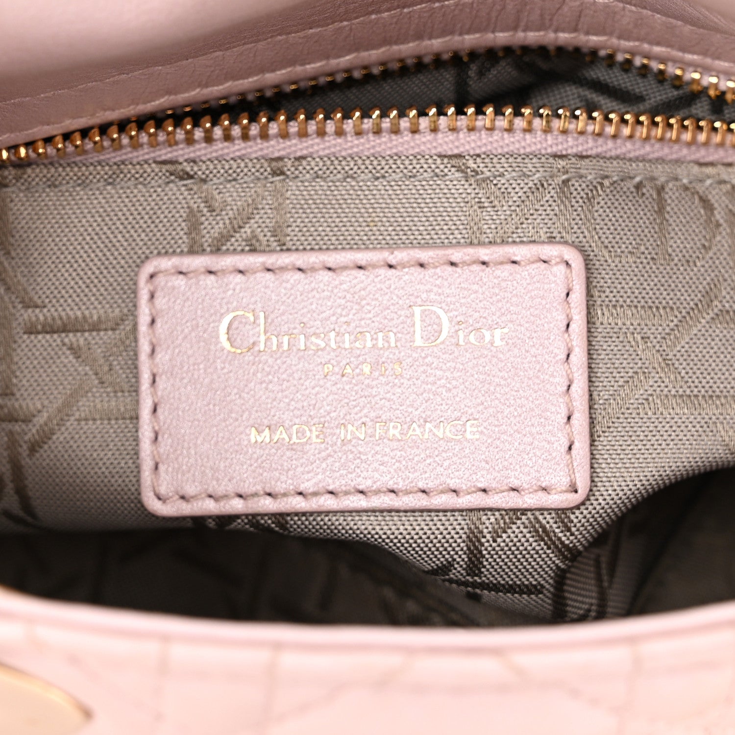 Christian Dior Metallic Lambskin Cannage Mini Lady Dior Lotus 6 of 10