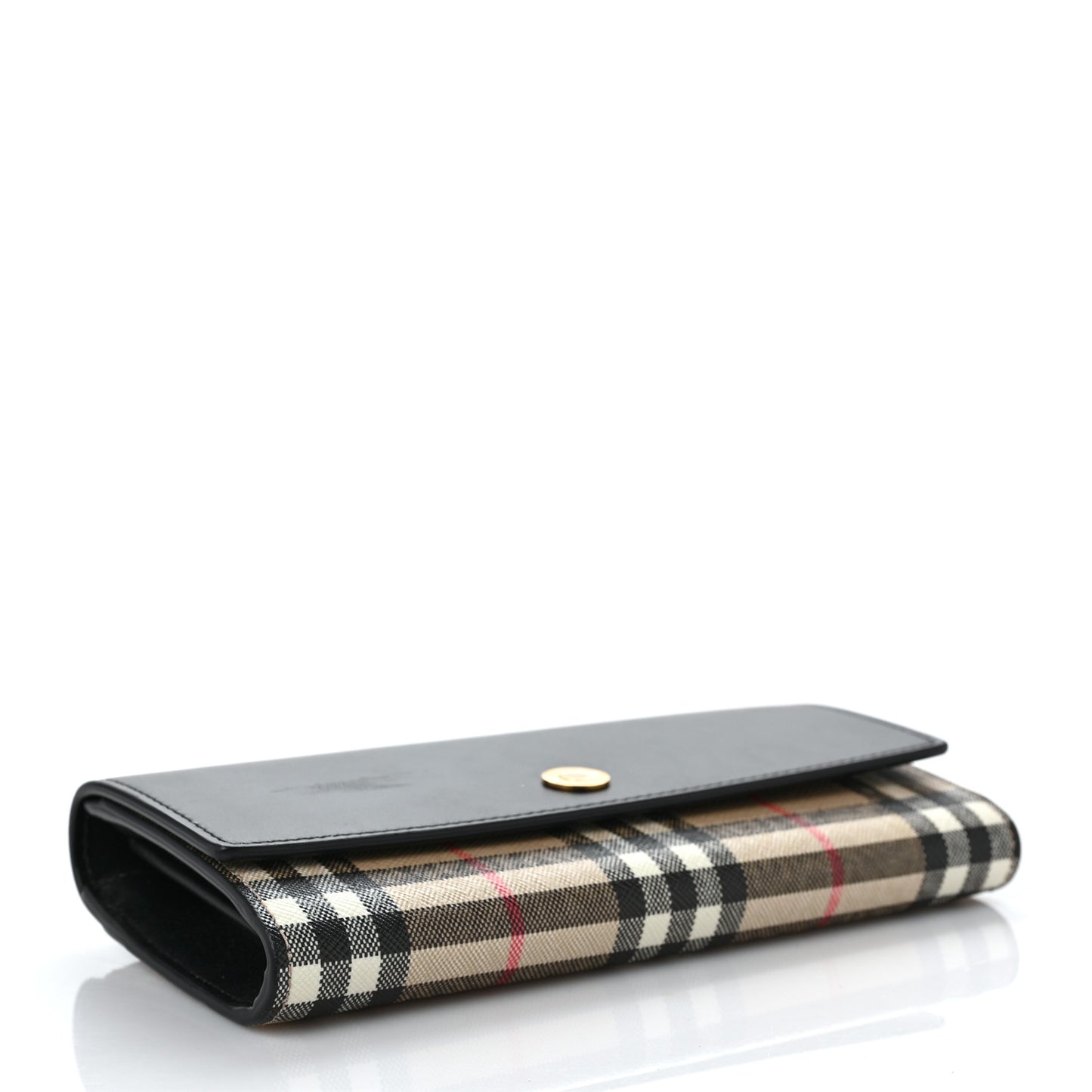 Vintage Check Calfskin Halton Wallet Black