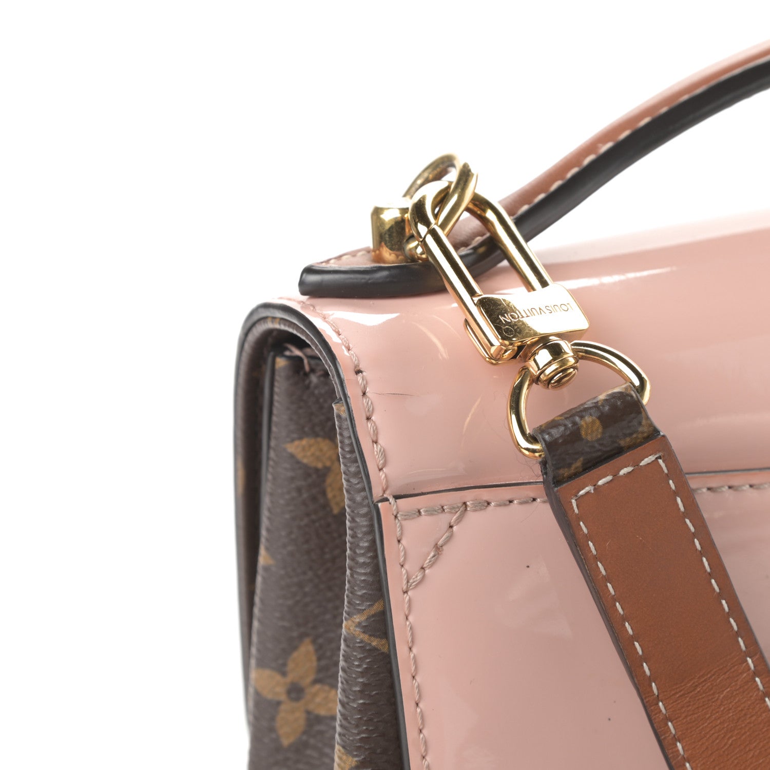 Louis Vuitton Patent Calfskin Monogram Cherrywood BB Rose Ballerine 11 of 12