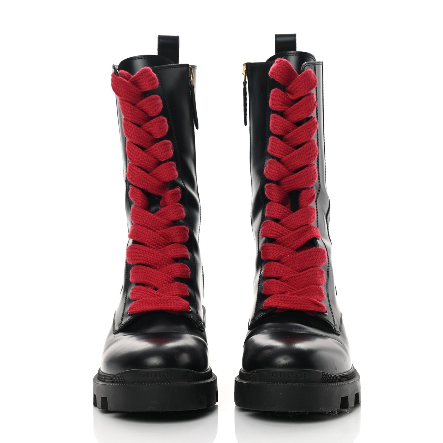 Magnum Calfskin Cirano Lux Web Lace Up Tall Combat Boots 39 Black Verde Hibiscus Red