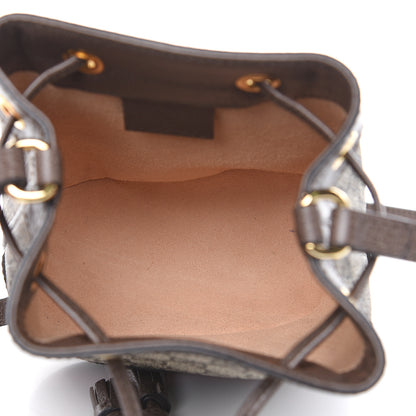 Gucci GG Supreme Monogram Web Mini Ophidia Bucket Bag Brown 5 of 10