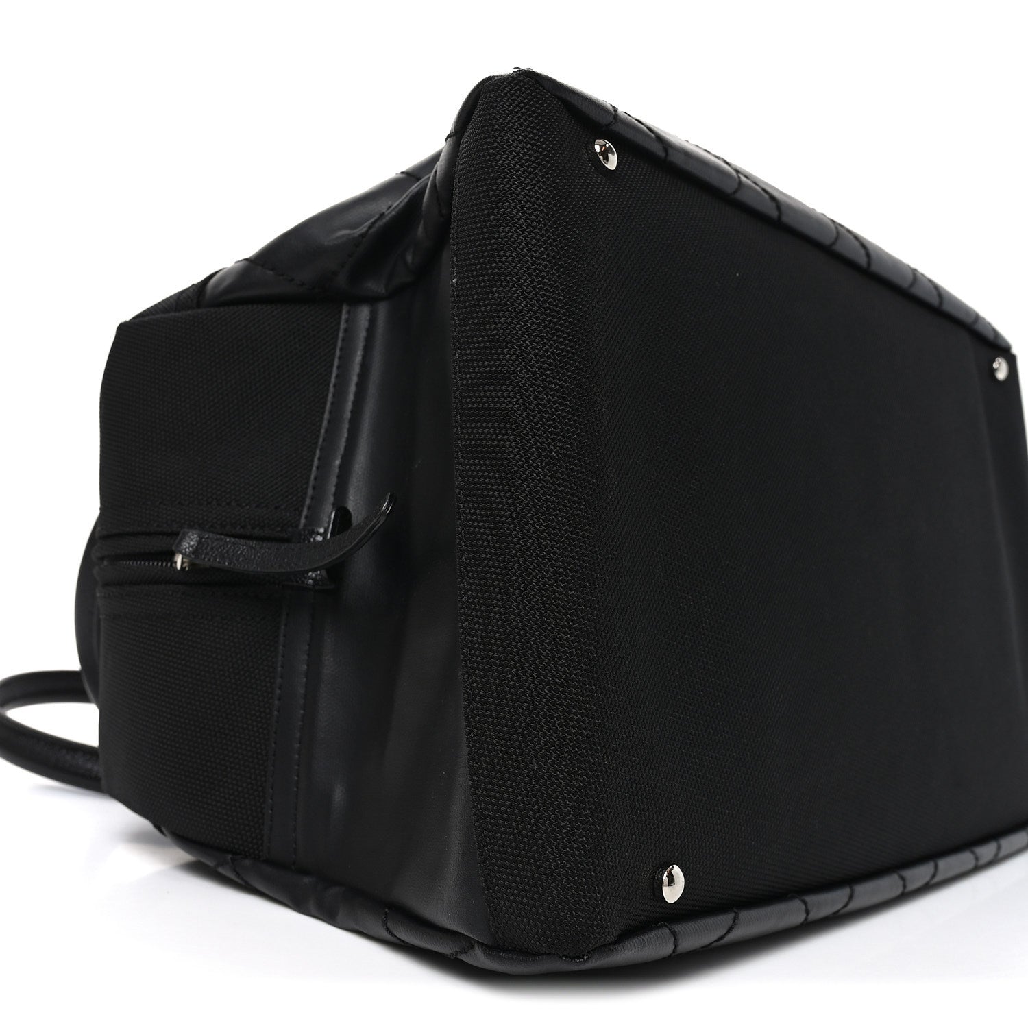 Chanel Coated Canvas Quilted Paris Biarritz Bowler Black 9 of 10