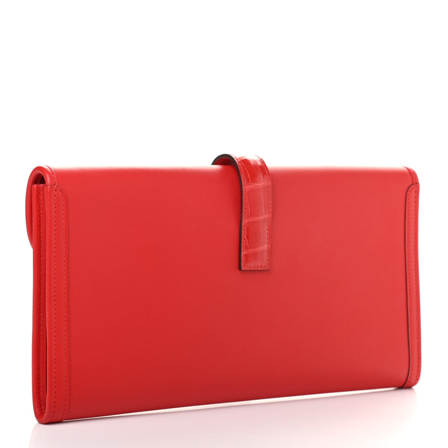 Swift Matte Alligator Jige Elan Touch 29 Clutch Rouge De Coeur