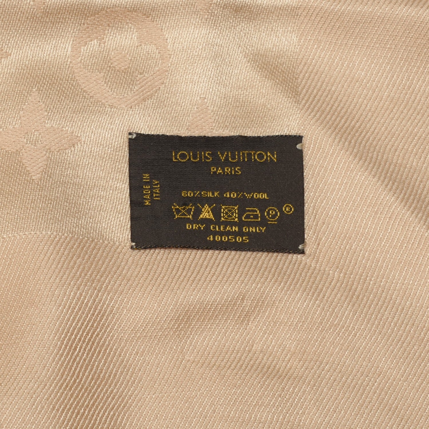 Louis Vuitton Wool Silk Monogram Shawl Dune 5 of 5