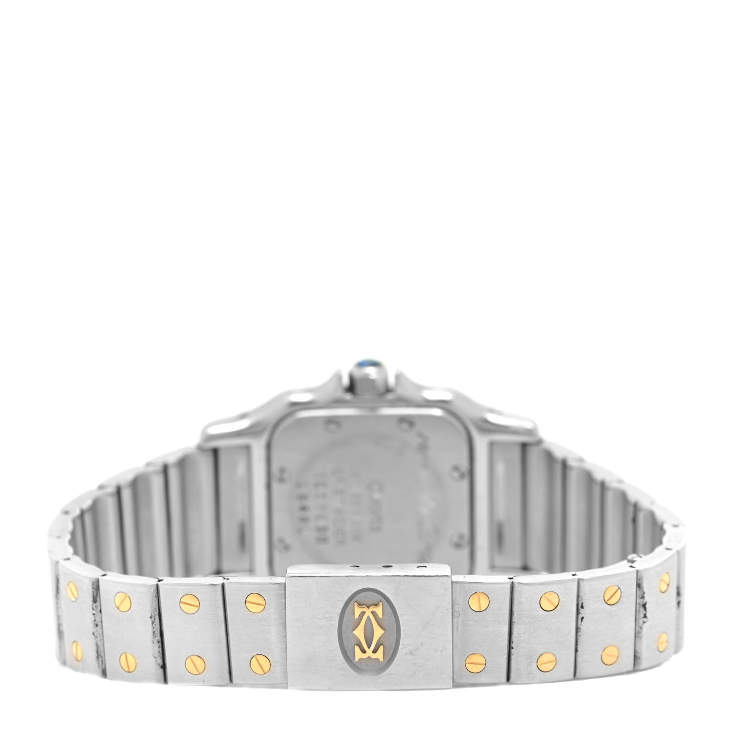 Cartier Stainless Steel 18K Yellow Gold 24mm Santos De Cartier Galbee Quartz Watch 3 of 5