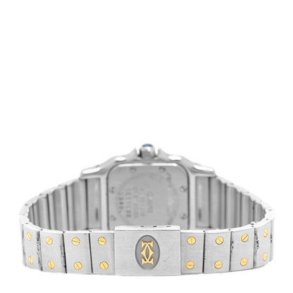 Cartier Stainless Steel 18K Yellow Gold 24mm Santos De Cartier Galbee Quartz Watch 3 of 5