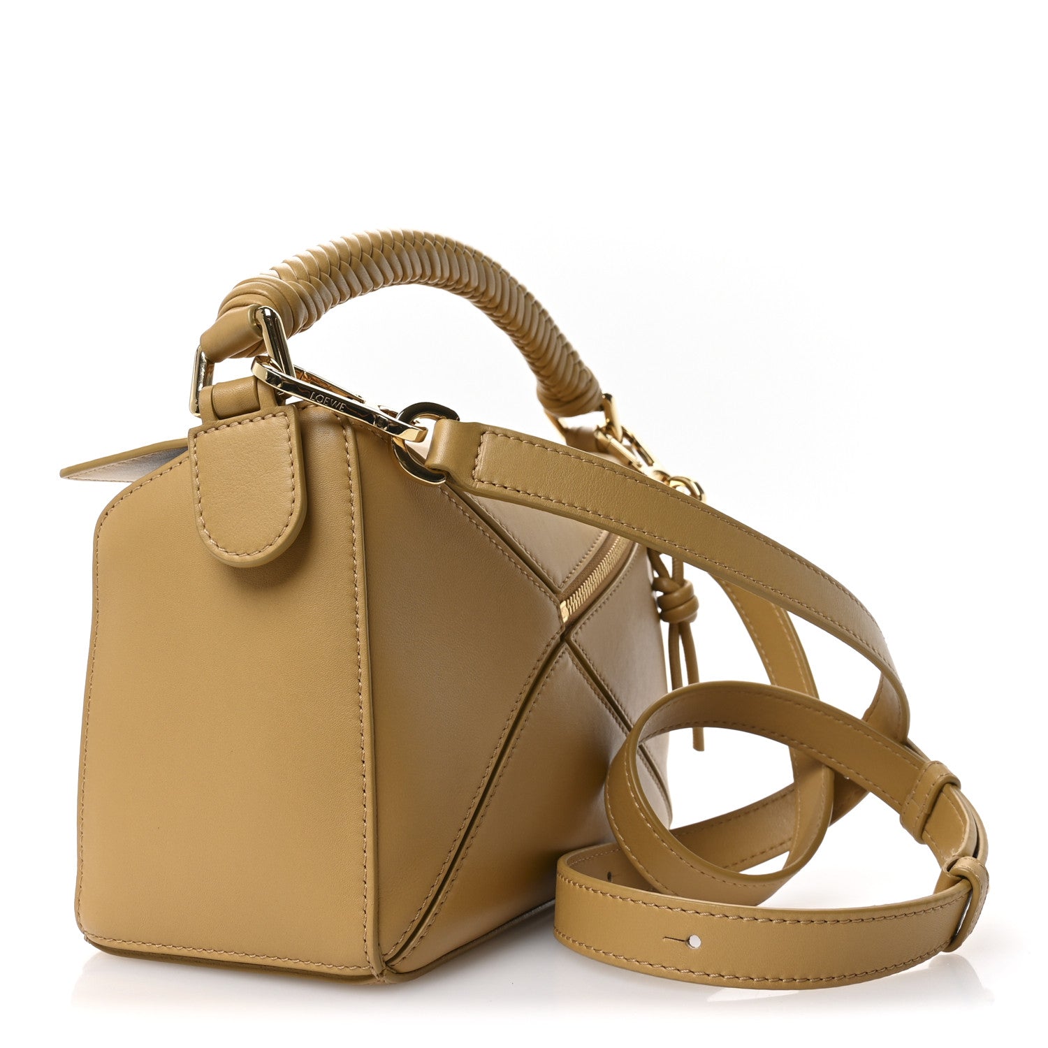 Loewe Calfskin Small Woven Puzzle Bag Sahara 1738807 – FASHIONPHILE