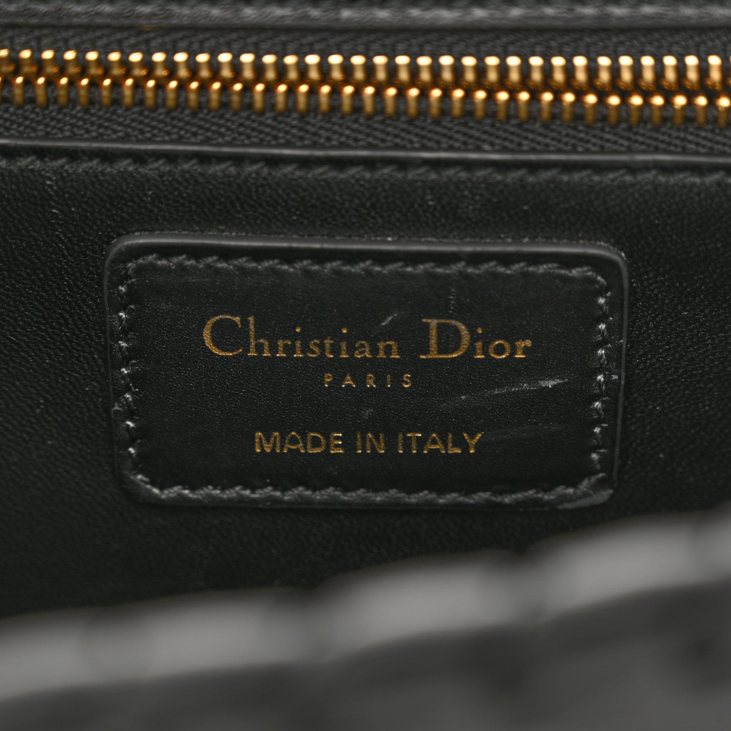 Christian Dior Calfskin Braided 30 Montaigne Chain Flap Bag Black 6 of 10